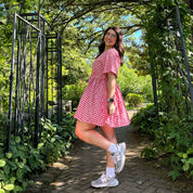 Gingham Dress - Tomato *Clearance Sale*