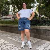 Celestial Denim Shorts - Medium Wash
