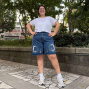Celestial Denim Shorts - Medium Wash