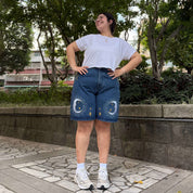 Celestial Denim Shorts - Medium Wash