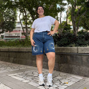 Celestial Denim Shorts - Medium Wash