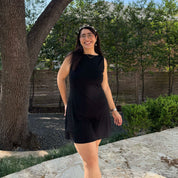 Boatneck Mini Dress - Black *Clearance Sale*