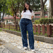 29" Inseam Jeans - Medium Wash with Bees
