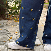 29" Inseam Jeans - Medium Wash with Bees