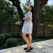 Gingham Dress - Sky *Clearance Sale*