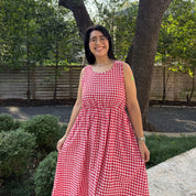 Sleeveless Midi Dress - Tomato *Clearance Sale*