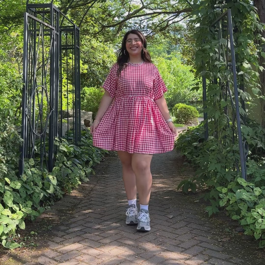 Gingham Dress - Tomato *Clearance Sale*